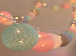 Foto van Lampen verlichting 2.2m 20 led cotton ball garland lights string christmas xmas outdoor holiday wedd