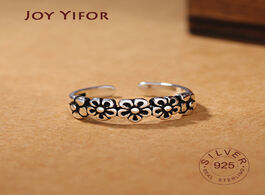 Foto van Sieraden s925 sterling silver rings for women bijoux flower simple style multilayer line gifts large