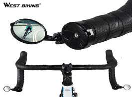 Foto van Sport en spel west biking bicycle rearview road bike handlebar mirror 360 degree rotatable accessori