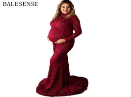 Foto van Baby peuter benodigdheden lace maxi gown maternity dresses for photoshoot elegant pregnant women lon