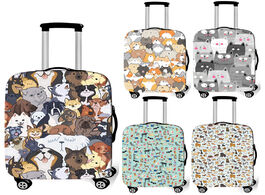 Foto van Tassen cute dog cat print luggage cover travel accessories anti dust baggage covers elastic suitcase