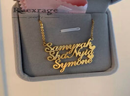 Foto van Sieraden raexrage customized 1 3 names necklaces stainless steel multiple heart nameplate personaliz