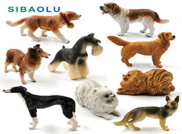 Foto van Huis inrichting new pomeranian whippet schnauzer wolf dog figurine animal model home decor miniature