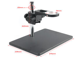Foto van Gereedschap large size universal stereo microscope table stand with focusing rack 76mm diameter hold