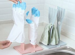 Foto van Meubels kitchen multifunctional rubber gloves drain rack towel storage holders drying stand creative