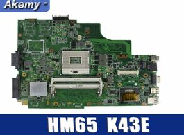 Foto van Computer amazoon k43sd k43e laptop motherboard for asus a43e p43e test original mainboard hm65
