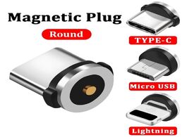 Foto van Elektronica 5pcs magnetic usb cable plug fast charging type c box magnet charger head micro mobile p