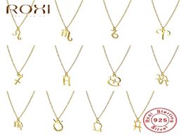 Foto van Sieraden roxi vintage 12 constellations geometry pendant necklaces for women men birthday jewelry 92