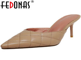 Foto van Schoenen fedonas fashion summer autumn ladies shoes high heels pumps pointed toe sandals sexy slingb