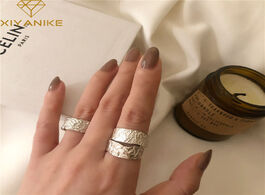 Foto van Sieraden xiyanike 925 sterling silver crumpled tin foil texture ring irregular rings minimalist for 