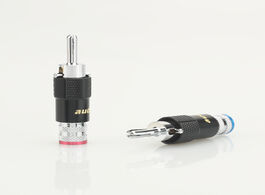 Foto van Elektronica 4xaudiocrast rhodium plated audio banana speaker plug screw locking 10mm cable wire conn