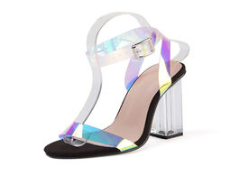 Foto van Schoenen transparent pvc jelly sandals open toed high heels pumps women shoes ladies party wedding t
