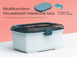 Foto van Huis inrichting portable storage medicine box plastic thickened double layer medical first aid kit g