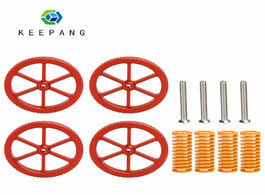 Foto van Computer 4 set aluminum alloy leveling nuts kit for adjustment red nut 8 25 springs m4 screw 3d prin