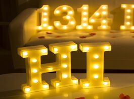 Foto van Huis inrichting decorative letters alphabet letter led lights luminous number lamp decoration batter