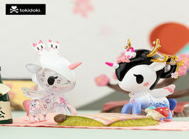 Foto van Speelgoed original tokidoki cherry blossoms unicorno blind box anime figure ornament toy model birth