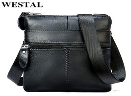 Foto van Tassen westal men s shoulder bag small crossbody bags for mini phone genuine leather messenger 2222