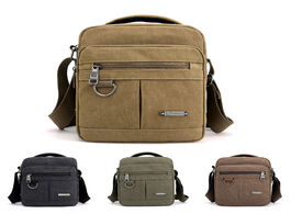 Foto van Tassen new casual men canvas shoulder bag messenger bags simple lightweight small travel