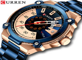 Foto van Horloge curren design watches men s watch quartz clock male fashion stainless steel wristwatch with 