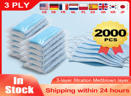 Foto van Schoonheid gezondheid disposable medical mask non wove 3 layer ply filter safe breathable surgical f
