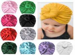 Foto van Baby peuter benodigdheden infant kids newborn turban knotted head wrap headbands india hats beanie c