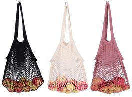Foto van Speelgoed washable cotton mesh net string shopping bag portable reusable grocery bags foldable fruit