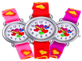 Foto van Horloge heart shaped dials children watch silicone strap kids sports watches boys girls kid quartz c