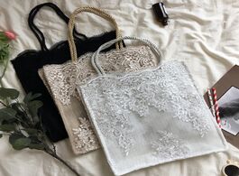 Foto van Tassen lace women s shoulder bag fashion retro embroidery hollow straw leisure big capacity beach to