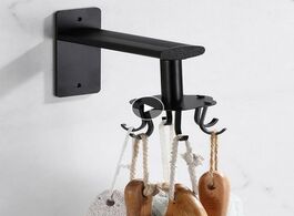 Foto van Huis inrichting rotating hook kitchen bathroom rotatable 6 hooks hanging rack space aluminum punch f