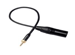 Foto van Elektronica 3.5mm audio male plug with internal thread to 3pin xlr adapter cable for sony d12 d21 se