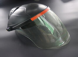 Foto van Beveiliging en bescherming transparent protective mask full face shield masks particulate respirator