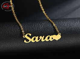 Foto van Sieraden goxijite custom name necklace for girl personalized handmade love heart charm jewelry gift 