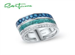 Foto van Sieraden santuzza silver rings for women genuine 925 sterling colorful enamel sparkling cz trendy pa