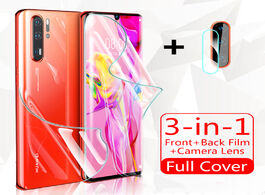 Foto van Telefoon accessoires 3 in 1 front back lens protective hydrogel film for huawei y8p y6 pro 2019 y7 y