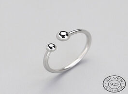 Foto van Sieraden trendy minimalist beads adjustable ring real 925 sterling silver fine jewelry for women par