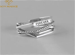 Foto van Sieraden xiyanike 925 sterling silver vintage multilayer winding rings for women couple creative geo