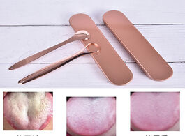 Foto van Schoonheid gezondheid 1pcs tongue scraper reusable portable stainless steel oral cleaner brush