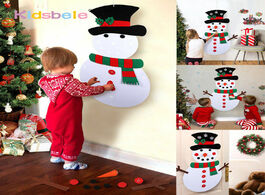 Foto van Speelgoed diy felt christmas tree kids toys for children kindergarten crafts snowman educational dec