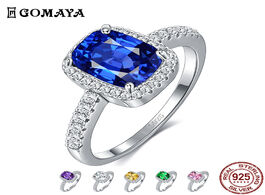 Foto van Sieraden gomaya 6 colors real sterling silver ring emerald gemstone cubic zirconia rings for women w