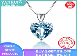 Foto van Sieraden yanhui silver 925 jewelry necklace 100 sterling sapphire pendant luxury woman crystal fine