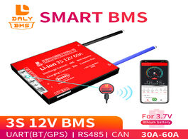 Foto van Elektronica smart bms 3s 12v 30a 40a 60a bluetooth 485 to usb device ntc uart software togther lion 