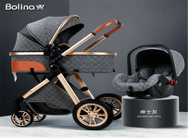 Foto van Baby peuter benodigdheden 2020 new stroller 3 in 1 high landscape reclining carriage light foldable 