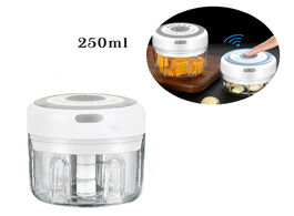 Foto van Huis inrichting electric mini garlic masher grinder vegetable chopper wireless portable crusher food