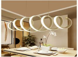 Foto van Lampen verlichting creative s shaped led chandelier modern minimalist restaurant living room lamp po