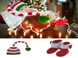 Foto van Baby peuter benodigdheden 1 set long tail hat christmas photography suit clothes for kid