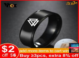 Foto van Sieraden vnox viking rune ring for men custom engraving image stainless steel light nordic male anel