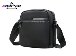 Foto van Tassen bopai men s crossbody bag waterproof 2020 new fashion light zipper handbag nylon tote male cl