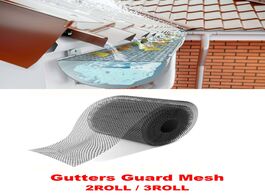 Foto van Woning en bouw gutter guard cover flexible drain mesh protector roll for rain leaves black home impr