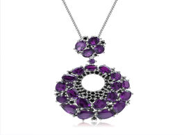 Foto van Sieraden gem s ballet natural amethyst romantic purple gemstone pendants necklace for women new 925 