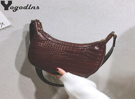 Foto van Tassen retro crocodile pattern crossbody bags for women 2020 luxury hobo designer saddle lady purses